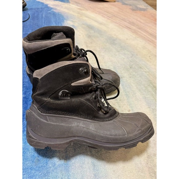 Sorel Other - Sorel Mens Snow Canyon Duck Winter Boots Ruber Leather Black Size 12